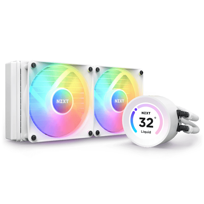 NZXT Kraken 240 Elite RGB White 240mm LCD AIO Liquid Cooler