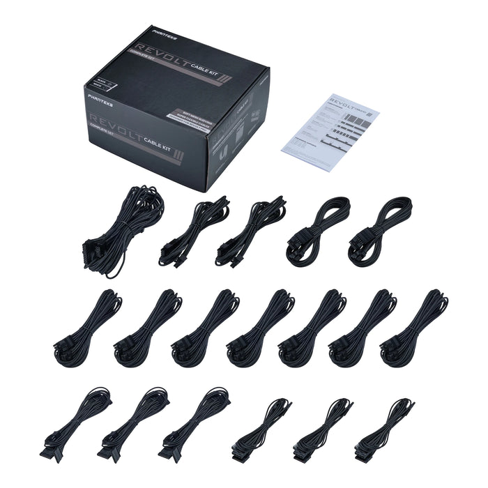 Phanteks Revolt Cable Kit Complete Set Black
