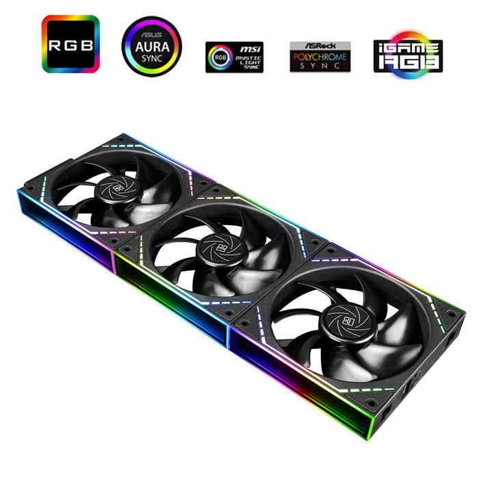 Thermalright TL-M12Q X3 Black A-RGB 120mm PWM Triple Pack