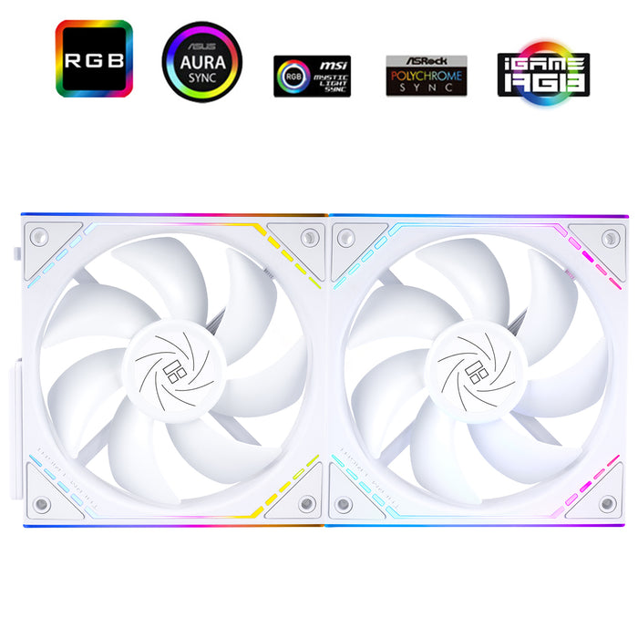 Thermalright TL-M12QW X2 White A-RGB 120mm PWM Dual Pack