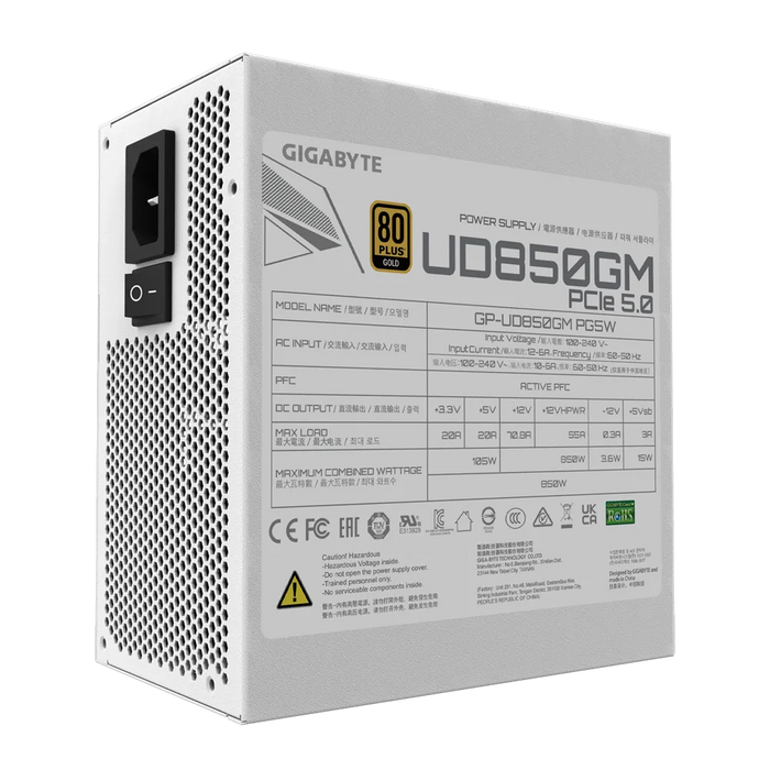 850W Gigabyte UD850GM PG5W ATX 3.0 Gold Modular PSU