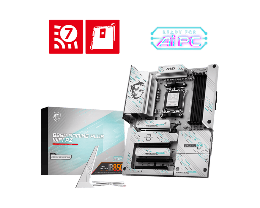 MSI B850 Gaming Plus WIFI Project Zero ATX AM5 Motherboard