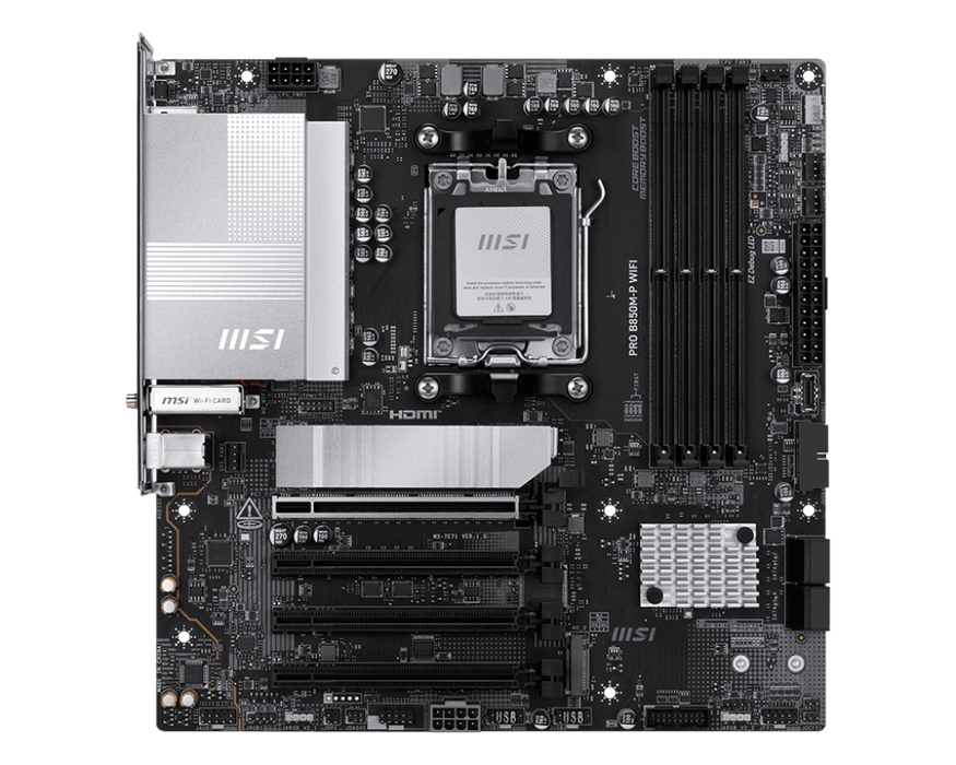 MSI PRO B850M-P WIFI Micro-ATX AM5 Motherboard