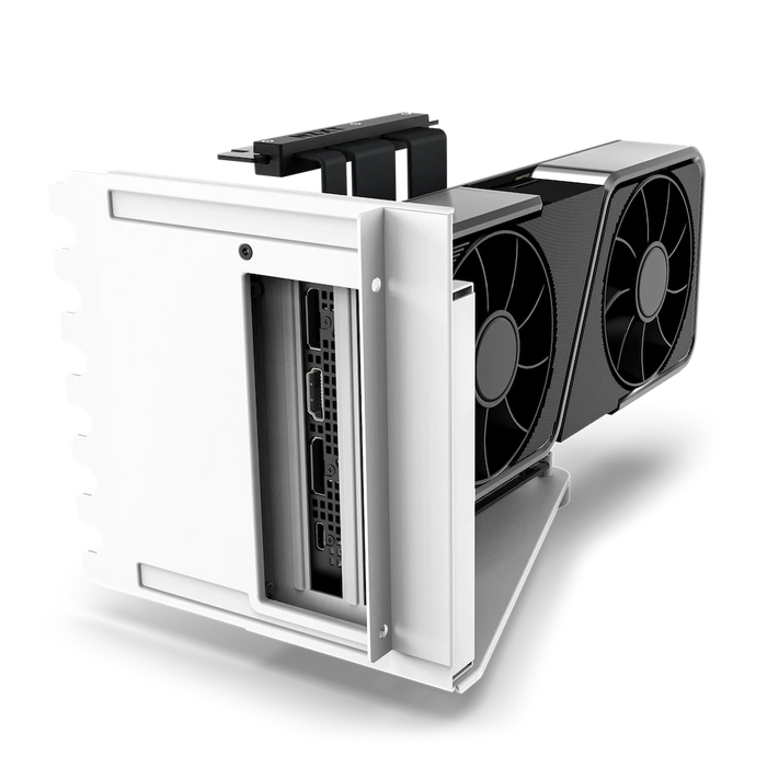 NZXT PCI-E 4.0 White Vertical GPU Mounting Kit