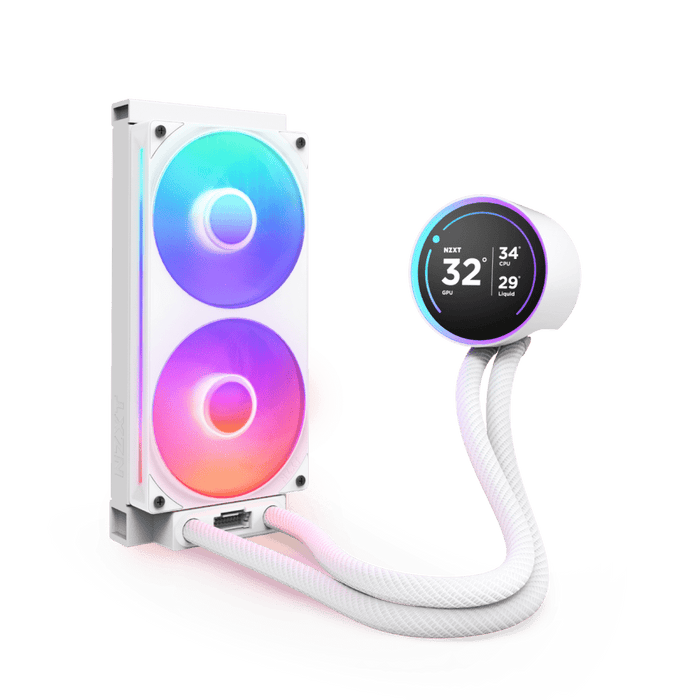 NZXT Kraken 240 Elite RGB 2024 White LCD AIO Liquid Cooler