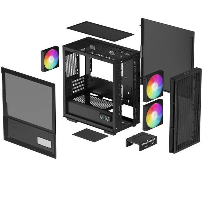 Deepcool CH360 Digital Black Micro-ATX PC Case — Computer Orbit