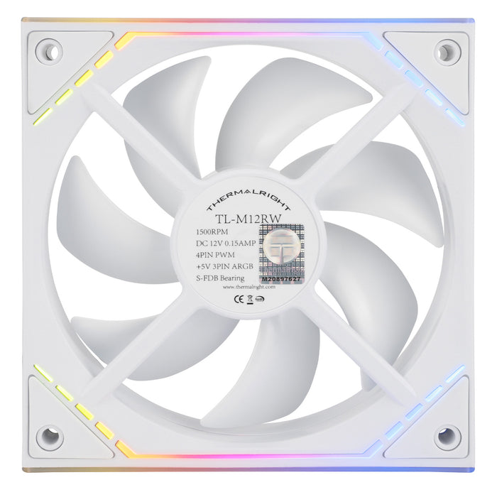 Thermalright TL-M12RW White A-RGB Reverse 120mm PWM Fan