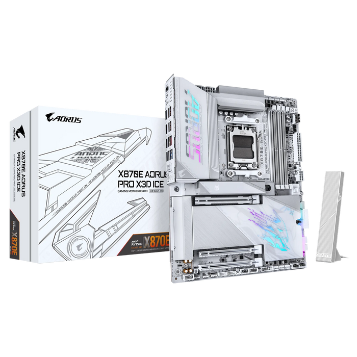 Gigabyte X870E Aorus Pro X3D Ice ATX AM5 Motherboard