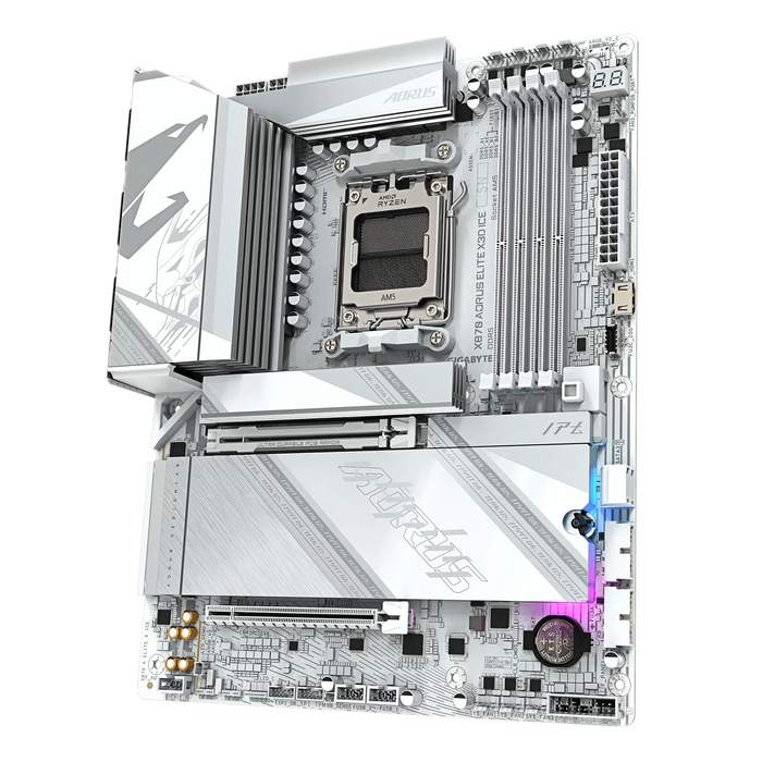Gigabyte X870 Aorus Elite X3D Ice ATX AM5 Motherboard