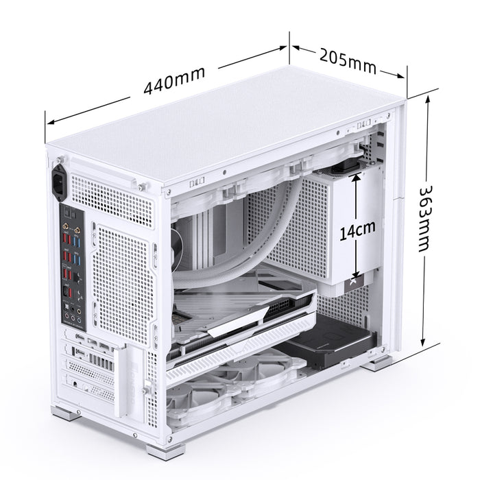 Jonsbo D31 Mesh Screen White Micro-ATX Case