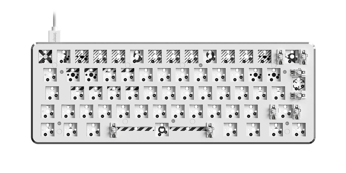 Pulsar PCMK 60% ISO White Keyboard Barebones Kit — Computer Orbit