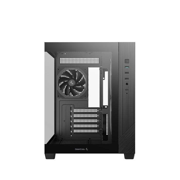 DeepCool CG330 3F ARGB Black Dual-Chamber Micro-ATX Tower Case