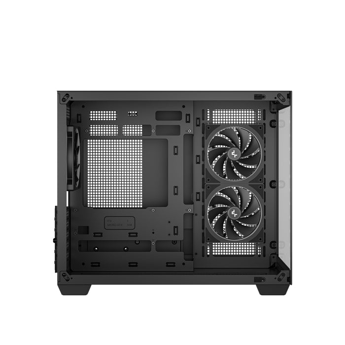 DeepCool CG330 3F ARGB Black Dual-Chamber Micro-ATX Tower Case