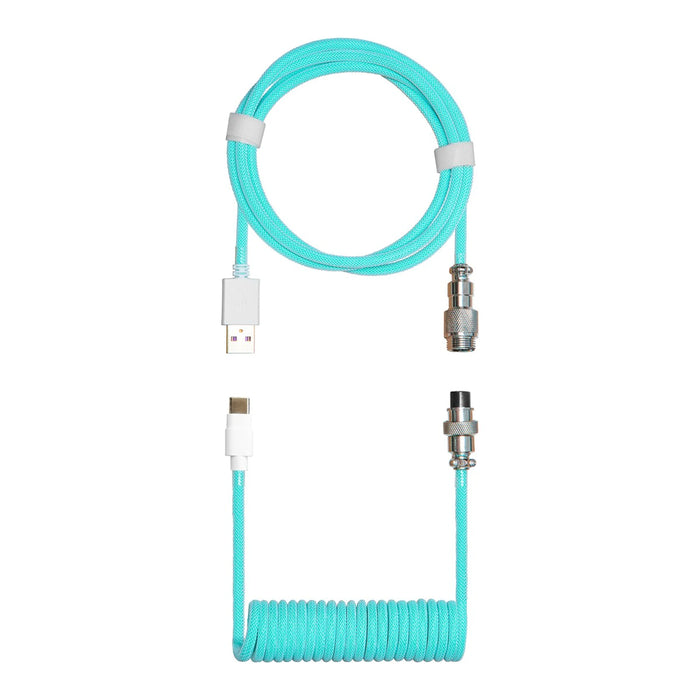 Cooler Master USB-C Coiled Aviator Cable Pastel Cyan