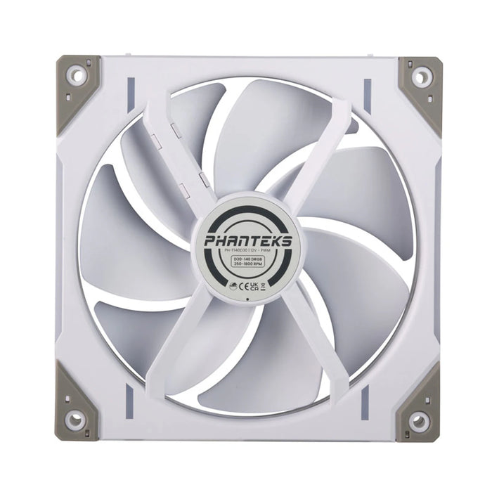 Phanteks D30 White D-RGB 140mm PWM Fan