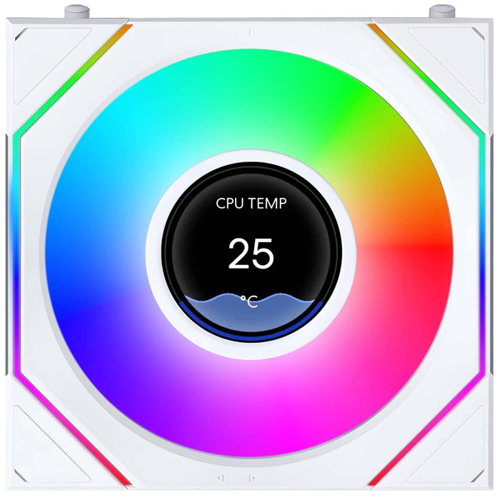 Lian Li UNI FAN SLINF LCD FLEX 120mm Triple Fan Pack - White