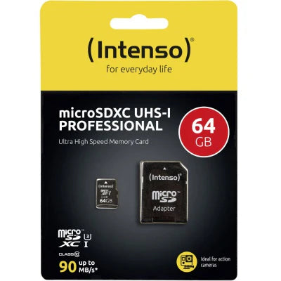64GB Intenso U3 Pro MicroSD Card