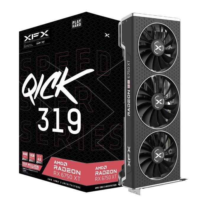 XFX Radeon RX 6750 XT Speedster QICK 319 Core 12GB Graphics Card