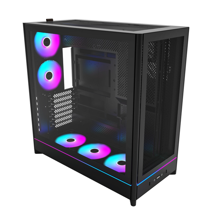 Montech HS01 PRO ARGB Reversible Black ATX Case