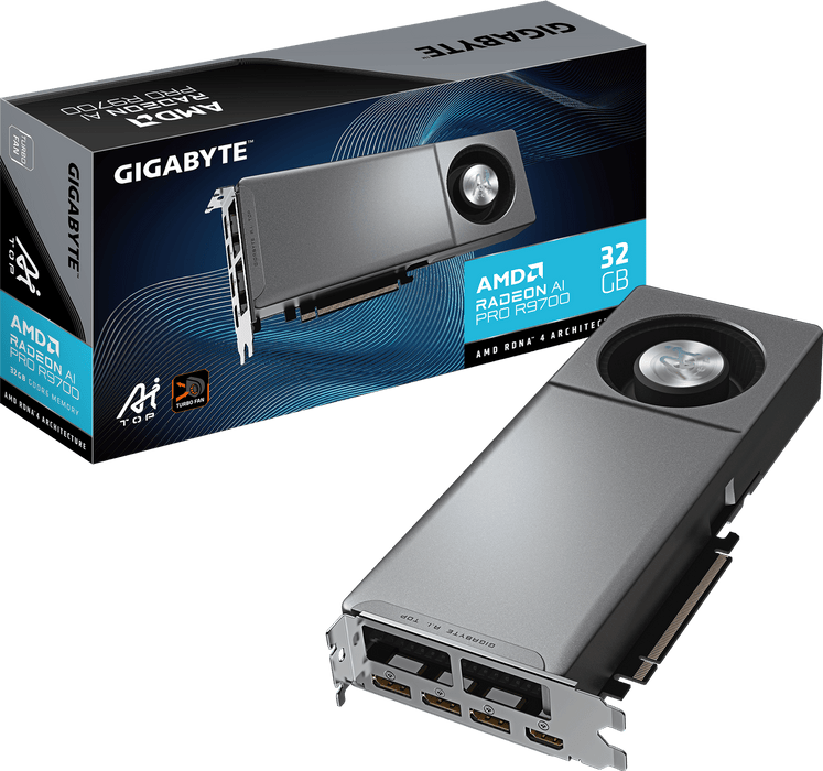 Gigabyte Radeon AI PRO R9700 AI TOP 32GB Graphics Card