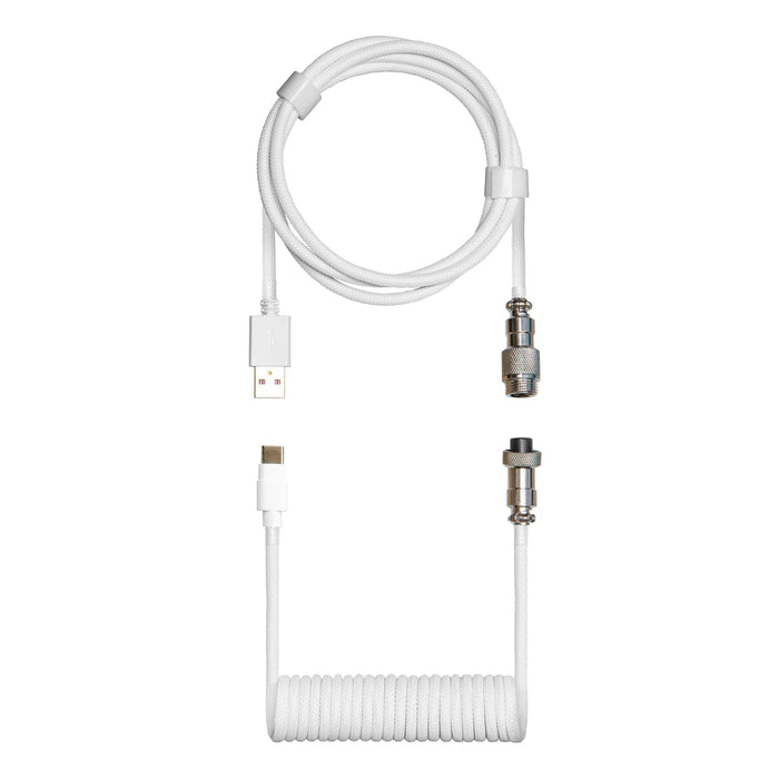 Cooler Master USB-C Coiled Aviator Cable Snow White