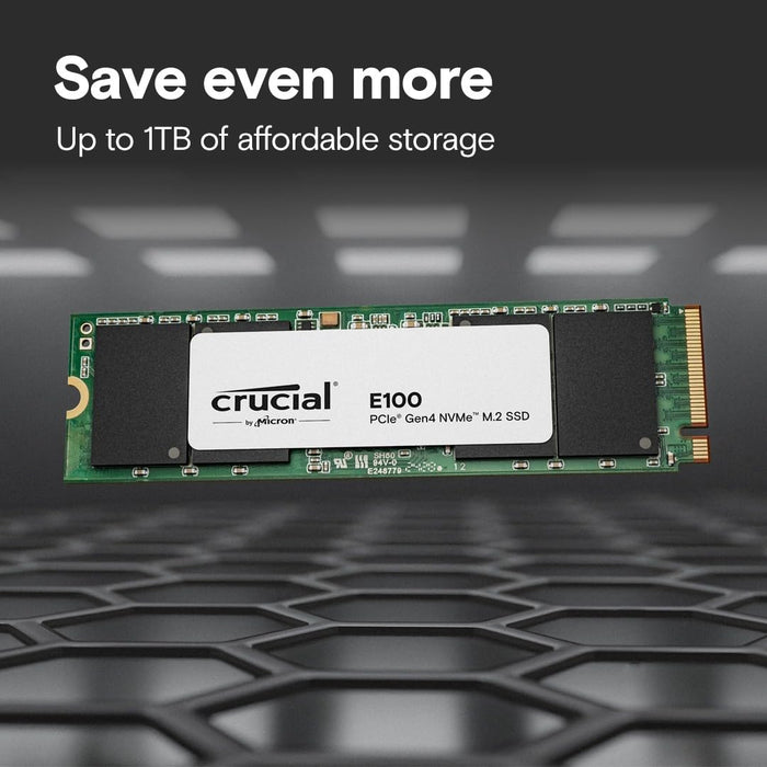 1TB Crucial E100 PCIe 4.0 NVMe M.2 SSD