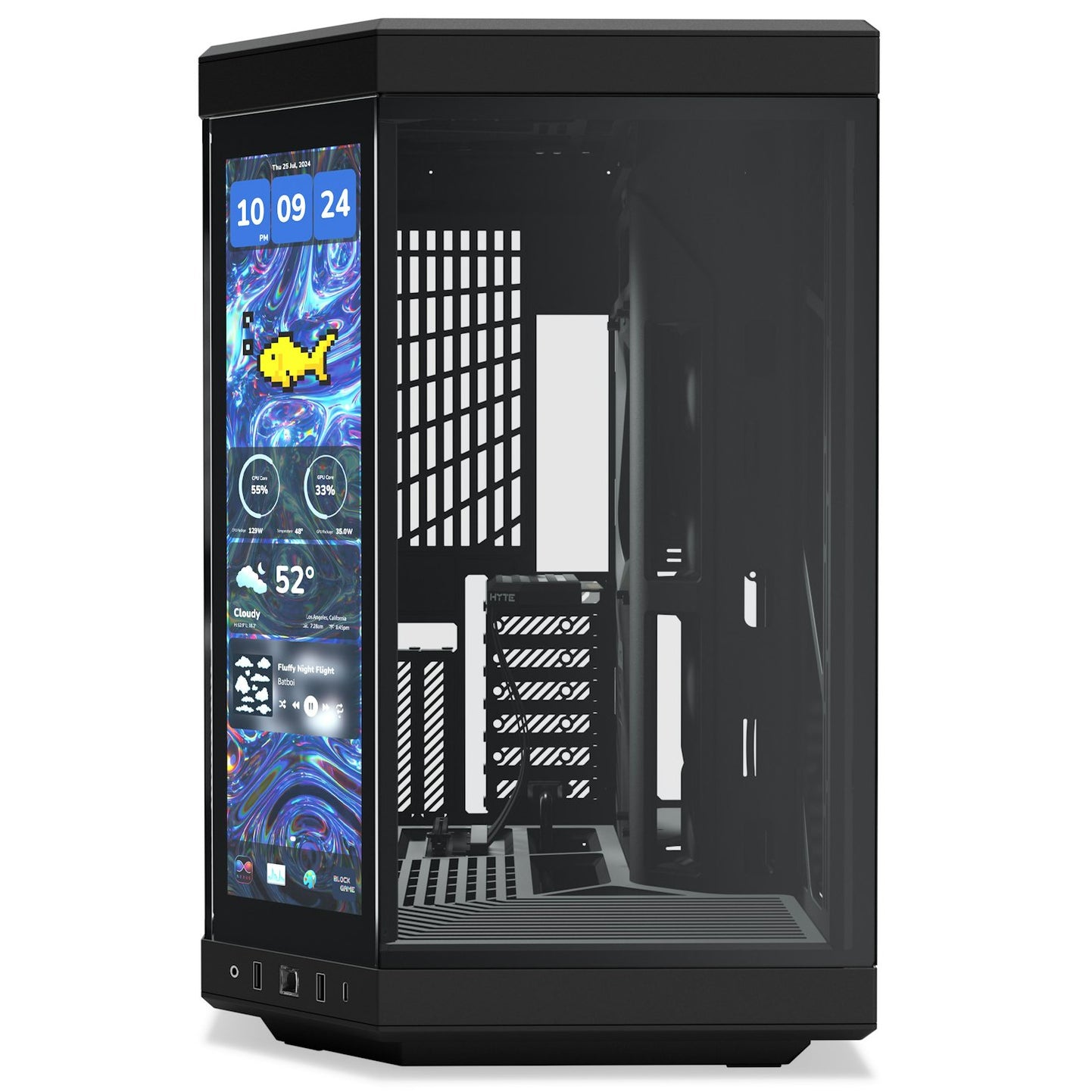 Hyte Y70 Touch Infinite Black Dual Chamber ATX PC Case — Computer Orbit