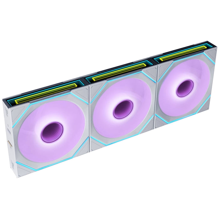 Lian Li UNI FAN SLINF FLEX Reverse 120mm Triple Fan Pack with Controller - White