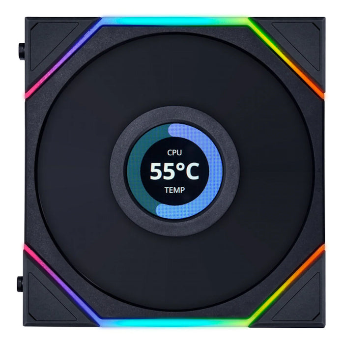 Lian-Li UNI FAN TL120 LCD Reverse Flow A-RGB Black 120mm Fan