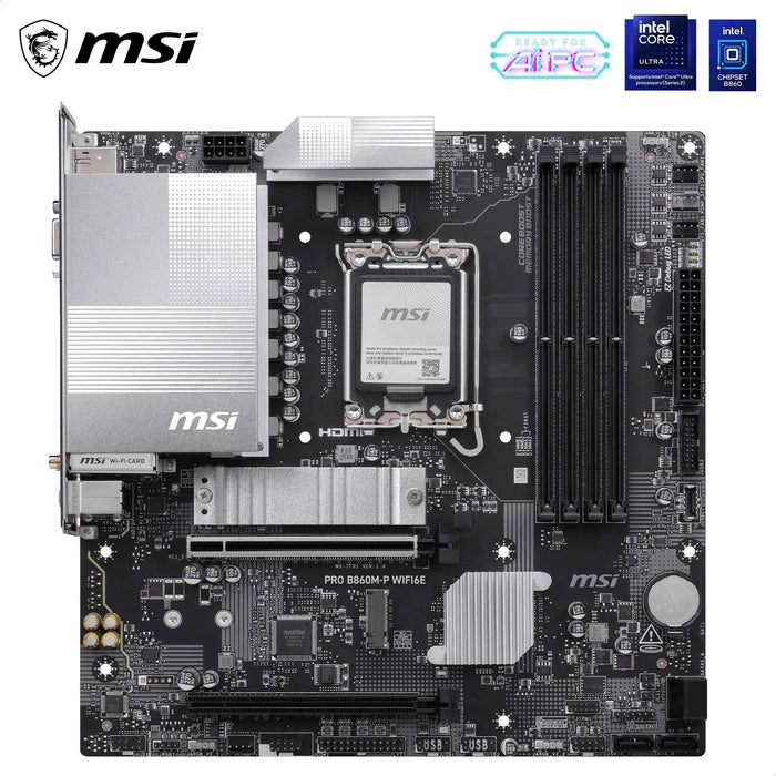 MSI PRO B860M-P WIFI6E Micro-ATX LGA 1851 Motherboard