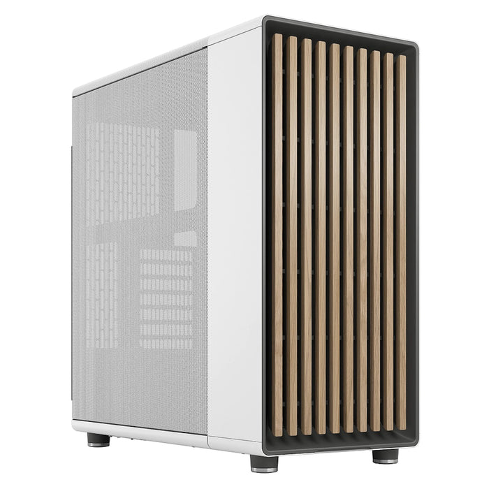 Computer Mesh White Fractal Design North Chalk White Mesh ATX Case — Computer Orbit