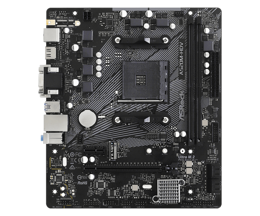 ASRock A520M-HDV Micro-ATX AM4 Motherboard