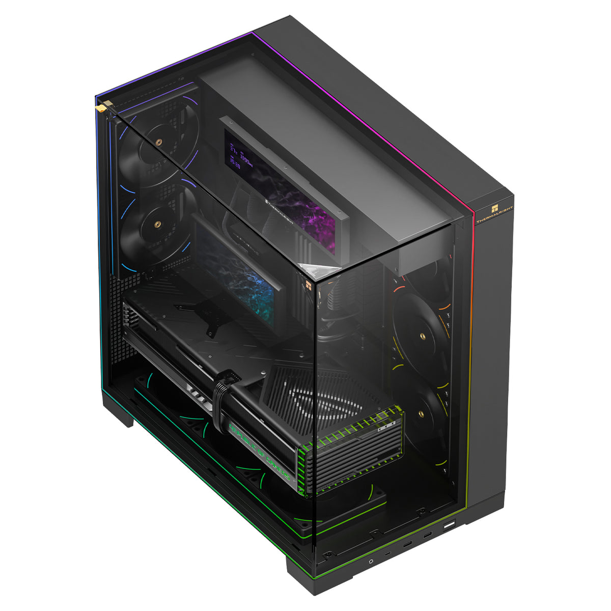 Thermalright TR-A70 VISION ARGB Black Dual Chamber ATX Case — Computer ...
