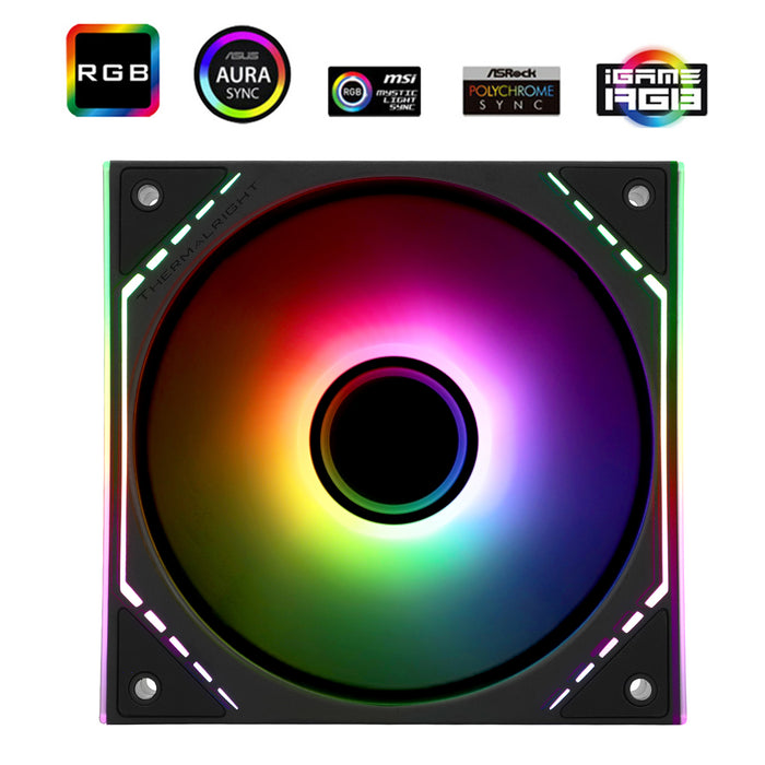 Thermalright TL-M12R-S Black A-RGB Reverse 120mm PWM Fan