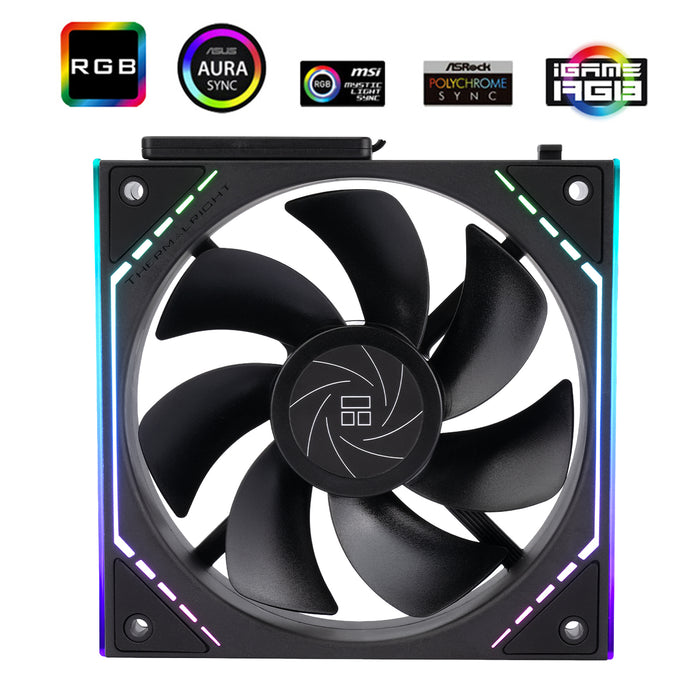 Thermalright TL-M12QR Black A-RGB Reverse 120mm PWM Fan