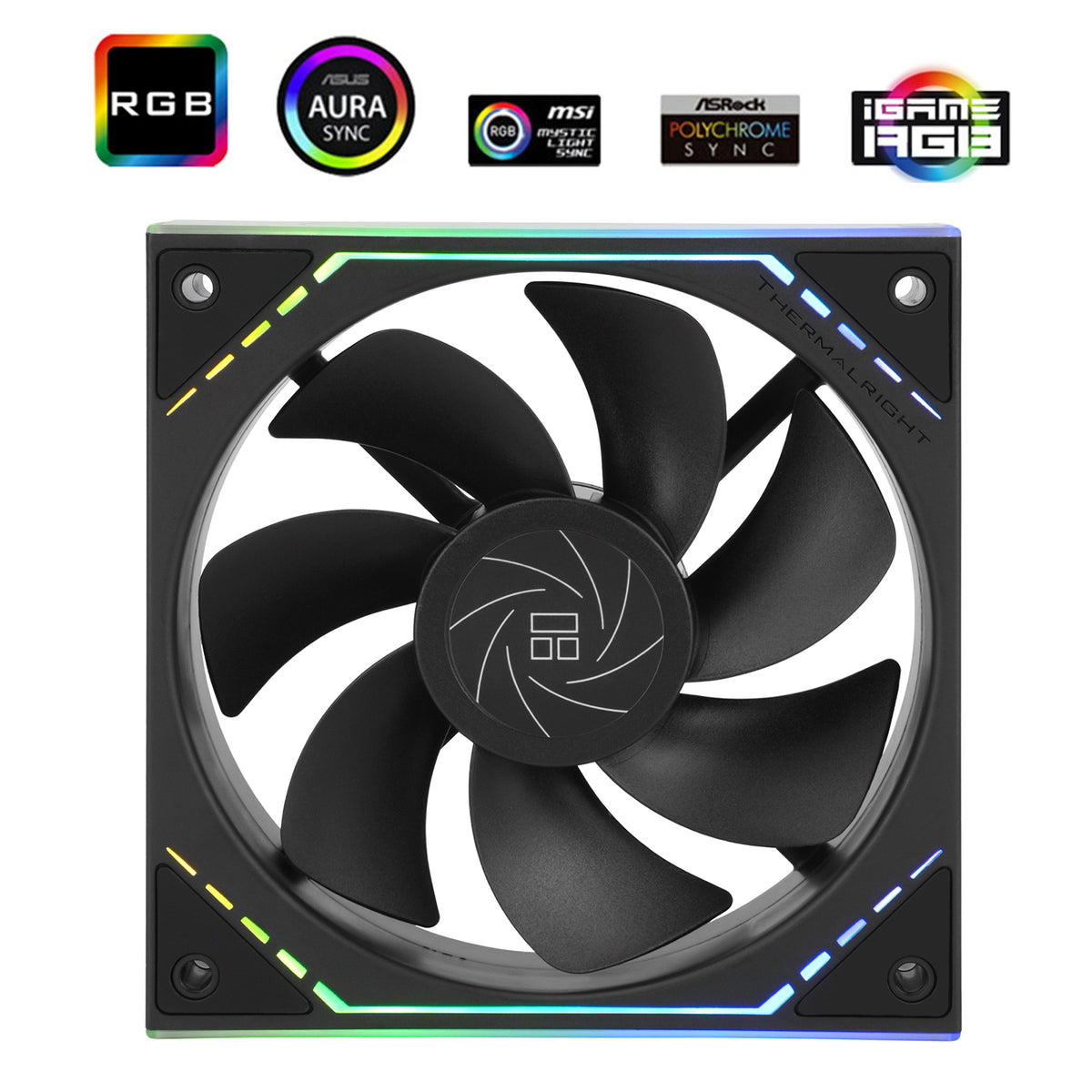Pwm Fan Rgp Thermalright TL-M12R Black A-RGB Reverse 120mm PWM Fan — Computer Orbit