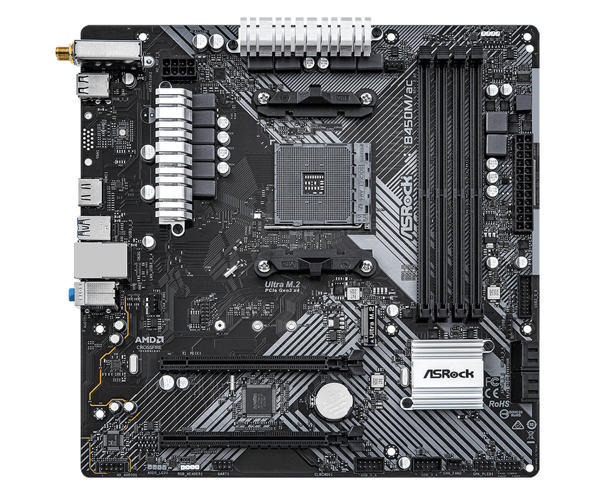 Asrock B450M/AC R2.0 Micro ATX AM4 Motherboard