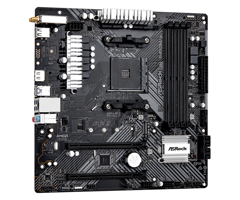 Asrock B450M/AC R2.0 Micro ATX AM4 Motherboard — Computer Orbit