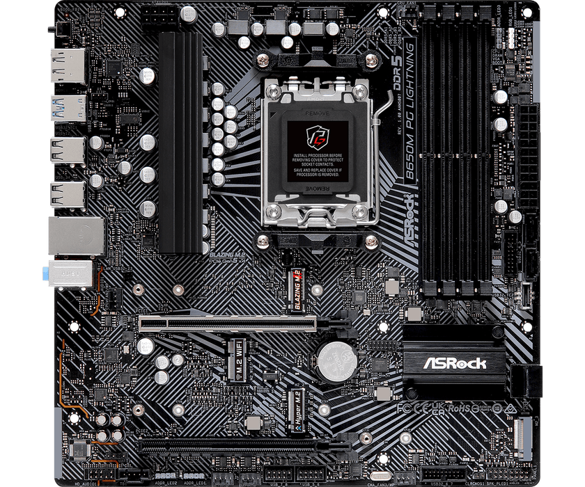 ASRock B650M PG Lightning mATX AM5 Motherboard