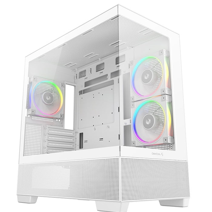 DeepCool CG380 3F Micro-ATX White Gaming Case