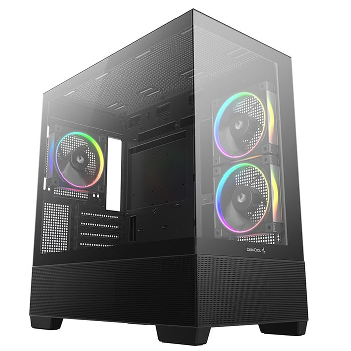 DeepCool CG380 3F Micro-ATX Black Gaming Case