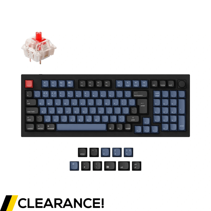 Keychron Q5 Knob Carbon Black RGB 96% ISO UK Gateron G Pro Red - Grade A