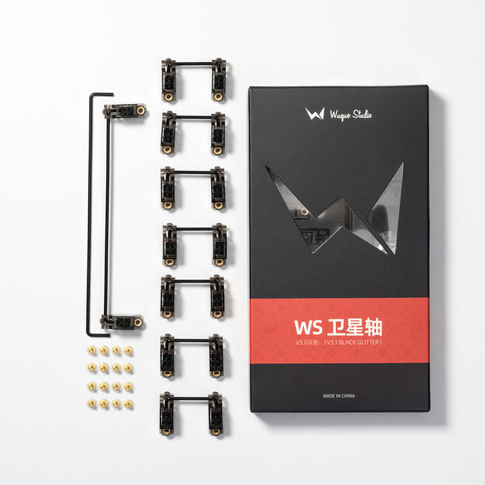 Wuque Studio WS Stabs V3.1  Black Glitter 1.6mm Screw-In Stabilisers