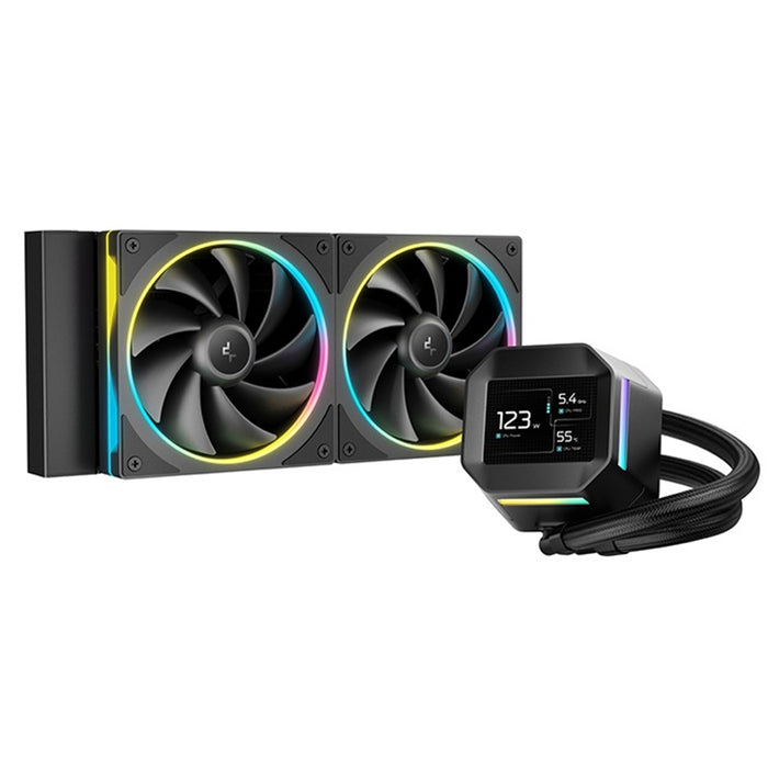 DeepCool LM240 IPS Display 240mm AIO Black Liquid Cooler