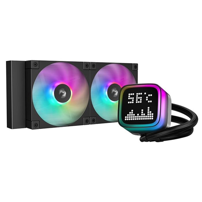 Aio Custom DeepCool LP240 Custom Pixel Display 240mm AIO Liquid Cooler — Computer ...