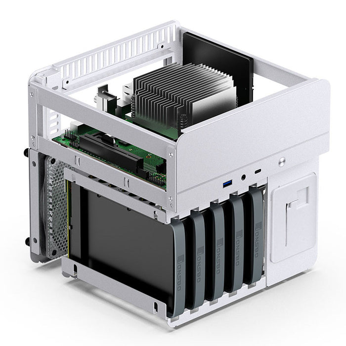 Jonsbo N2 White Aluminium NAS Mini-ITX PC Case