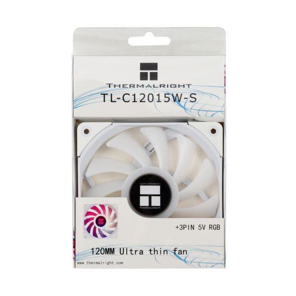 Thermalright TL-C12015W-S White A-RGB Slim 120mm PWM Fan