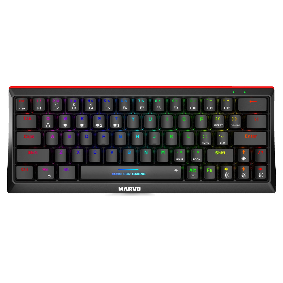 Marvo Scorpion KG962W Wireless RGB 60% Red Switch Keyboard | Computer Orbit