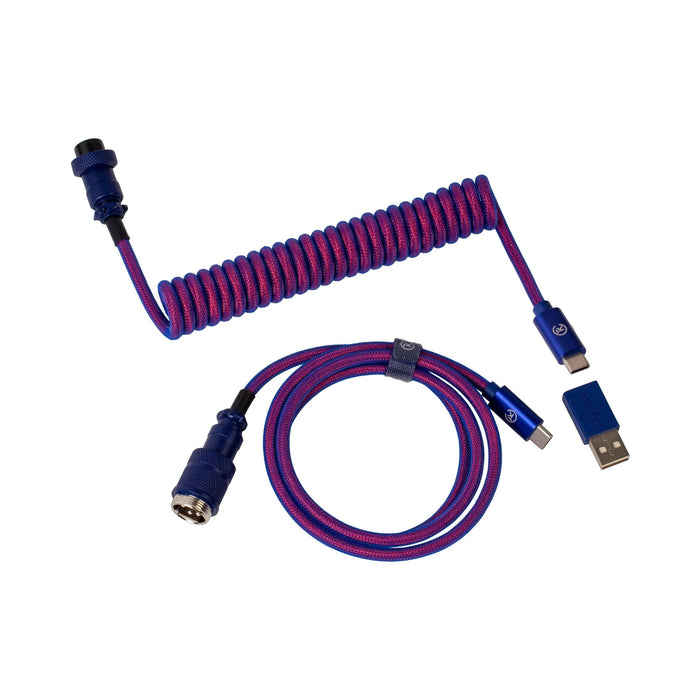 Keychron Premium Purple Straight Coiled Aviator Cable USB-C