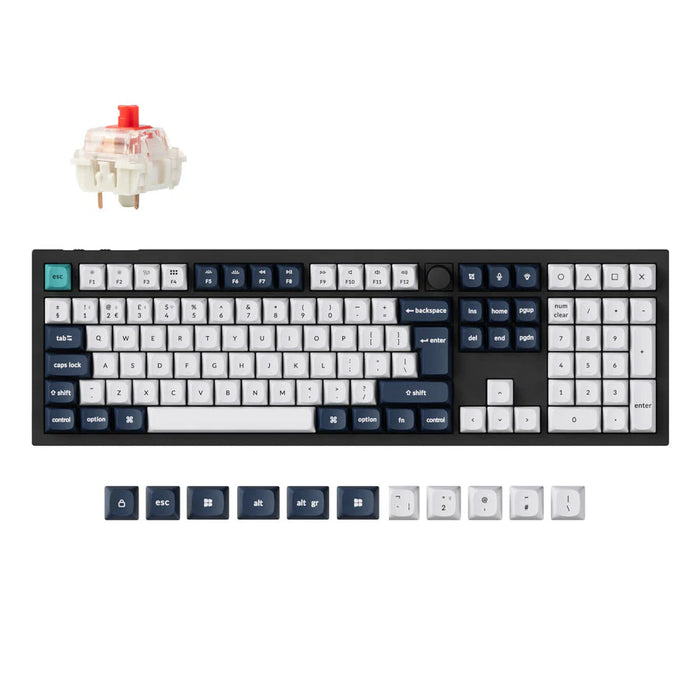 Keychron Q6 Max Carbon Black RGB Fullsize ISO UK Jupiter Red